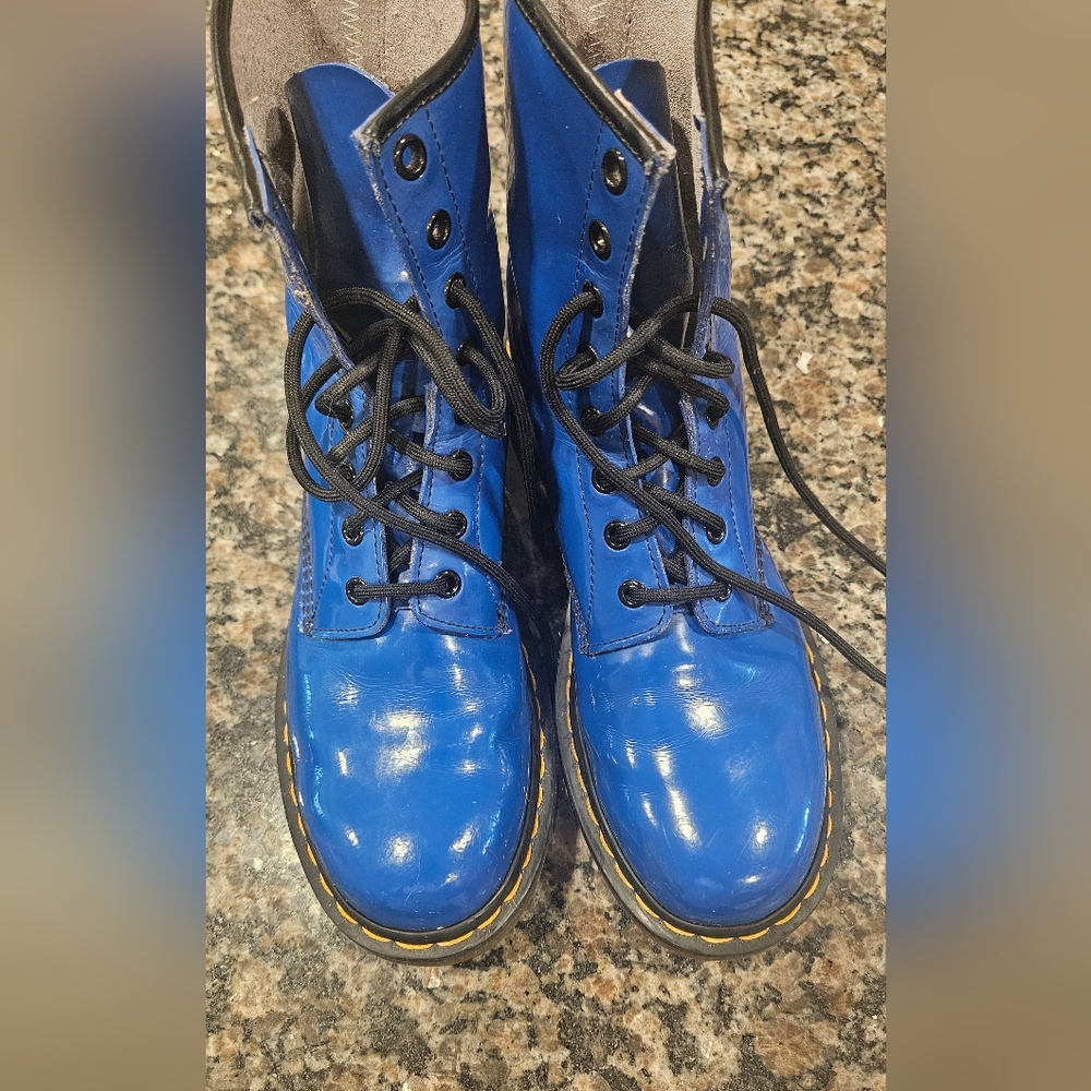 Blue Patent Leather Doc Martens 1460 women's size 11